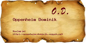 Oppenheim Dominik névjegykártya
