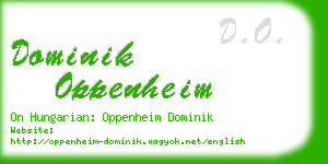 dominik oppenheim business card